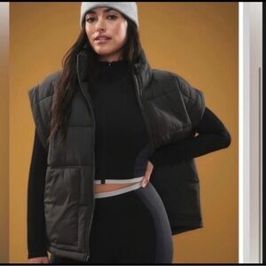 Fabletics Black Puffer Vest